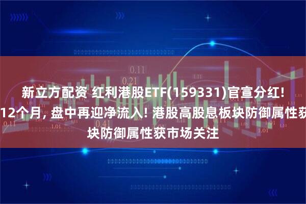 新立方配资 红利港股ETF(159331)官宣分红! 连续分红12个月, 盘中再迎净流入! 港股高股息板块防御属性获市场关注